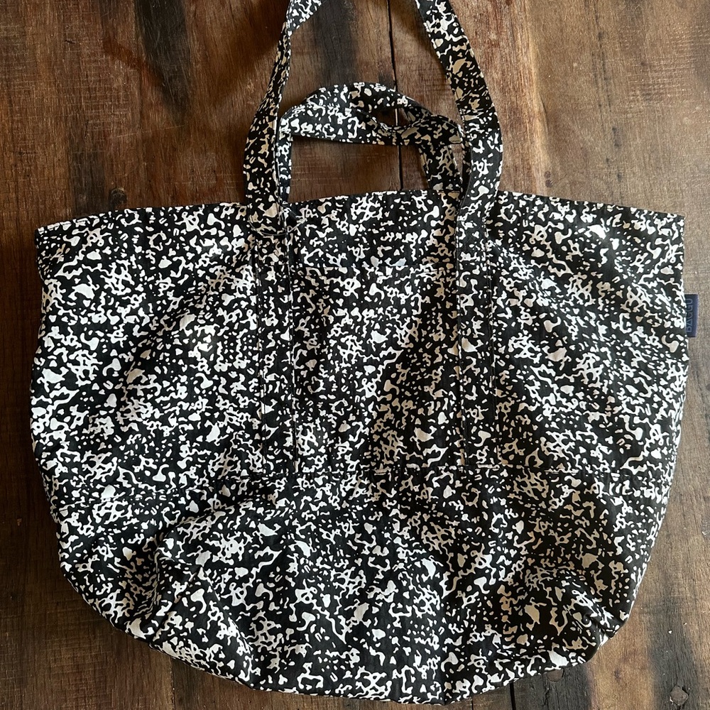 BAGGU Static Print Black and White Cloud Bag